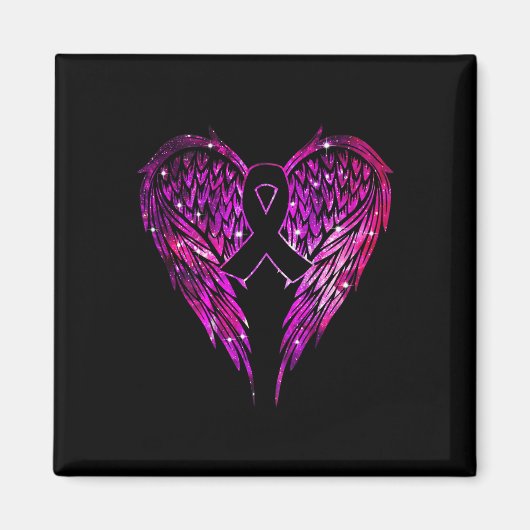 Kanker engel vleugels borstkanker en huiselijk gew magneet (Voorkant)