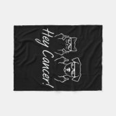Kanker FU Kanker Grappige Kat Hond Strijders Overl Fleece Deken (Voorkant (Horizontaal))