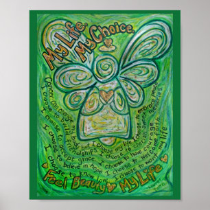 Kanker Gedicht Groene Engel Schilderij Kunst Print