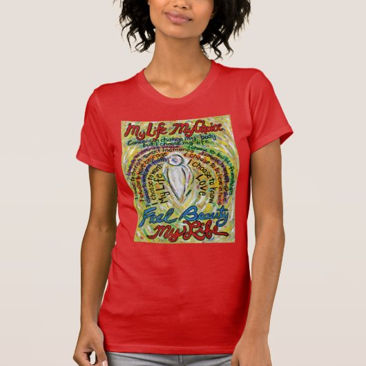 Kanker Gedicht Witte Engel Kunst T-Shirt Op Maat (Voorkant)