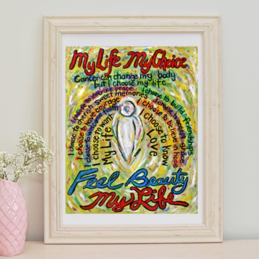 Kanker Gedicht Witte Engel Schilderij Poster Kunst