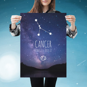 Kanker   Gepersonaliseerd Poster voor Zodiac Const