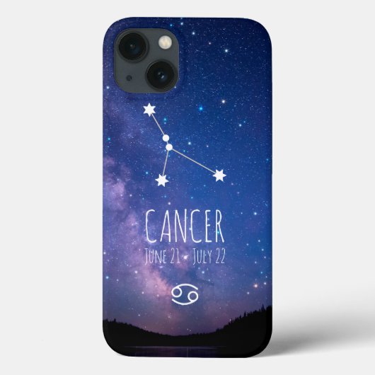 Kanker | Gepersonaliseerde zodiac-constellatie Case-Mate iPhone Case (Achterkant)