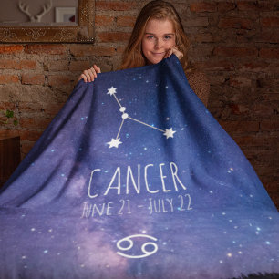 Kanker   Gepersonaliseerde zodiac-constellatie Fleece Deken