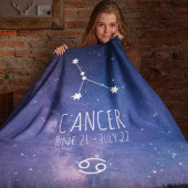 Kanker | Gepersonaliseerde zodiac-constellatie Fleece Deken