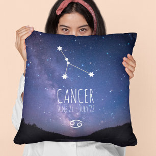 Kanker Gepersonaliseerde zodiac-constellatie Kussen