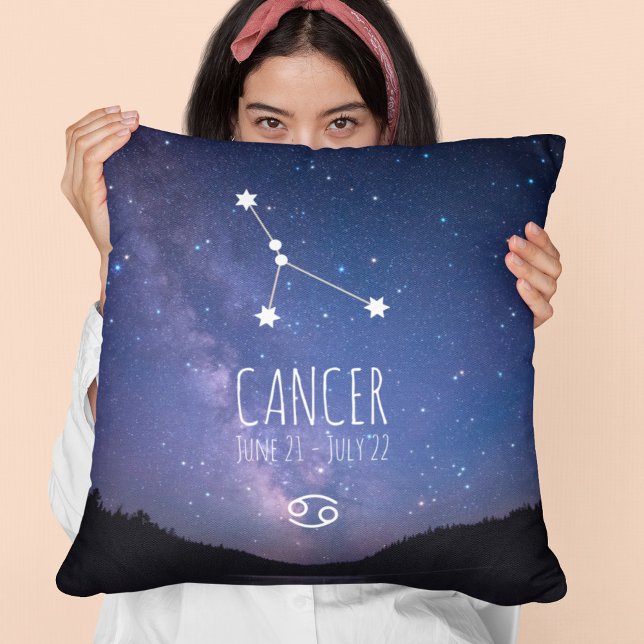Kanker | Gepersonaliseerde zodiac-constellatie Kussen (Creator heeft geüpload)