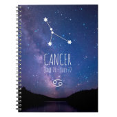 Kanker | Gepersonaliseerde zodiac-constellatie Notitieboek (Voorkant)