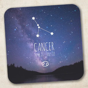 Kanker   Gepersonaliseerde zodiac-constellatie Vierkante Sticker