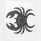 Kanker — Geplaagde Inkt Zodiac Krab Fleece Deken (Voorkant)