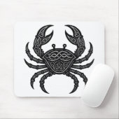 Kanker — Geplaagde Inkt Zodiac Krab Muismat (Met muis)
