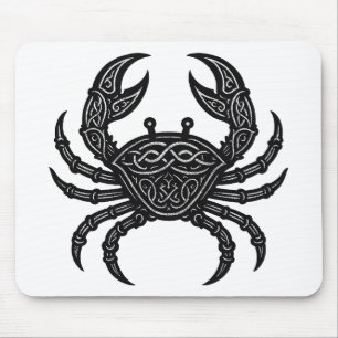 Kanker — Geplaagde Inkt Zodiac Krab Muismat