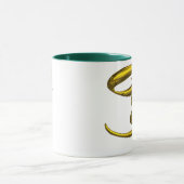 KANKER, GOLD ZODIAC BIRTHDAY SIGN Opale Gemstone Mok (Midden)