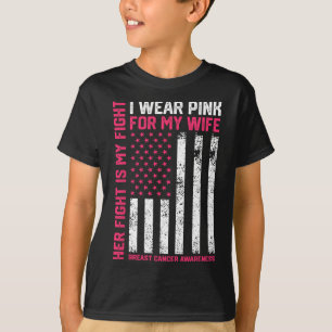 Kanker Haar gevecht is mijn gevecht Ik Draag Roze  T-shirt