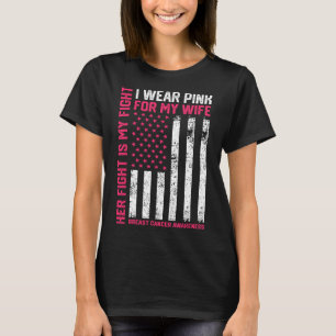 Kanker Haar gevecht is mijn gevecht Ik Draag Roze T-shirt