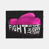 Kanker haar gevecht is mijn strijd roze bokshandsc fleece deken (Voorkant (Horizontaal))