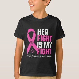 Kanker Haar gevecht is mijn strijd tegen borstkank T-shirt