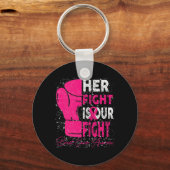 Kanker Haar gevecht is onze strijd tegen borstkank Sleutelhanger (Voorkant)