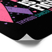 Kanker haar gevecht kan schildklierkanker bewustzi poster (Hoek)