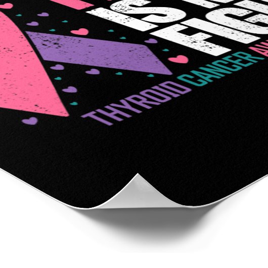 Kanker haar gevecht kan schildklierkanker bewustzi poster (Hoek)