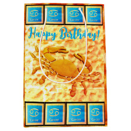 Kanker - Happy Birthday Medium Gift Bag Medium Cadeauzakje