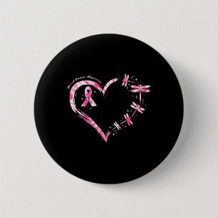 Kanker Hart Libellen Bewustzijn Vrouwen Kinderen M Ronde Button 5,7 Cm