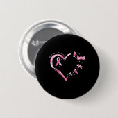Kanker Hart Libellen Bewustzijn Vrouwen Kinderen M Ronde Button 5,7 Cm (Voorkant /achterkant)