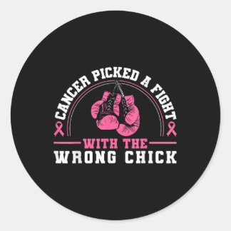 Kanker heeft een gevecht gevoerd met de verkeerde  ronde sticker
