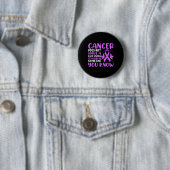 Kanker Heeft Geen Gezicht Totdat... - Wereldkanker Ronde Button 5,7 Cm (In situ)