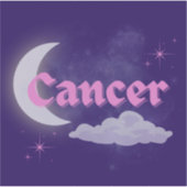 Kanker Hemelse Esthetische Dromerige Maanwolk Ster Sticker (Voorkant)