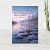 Kanker Herstel Sentimentele Lavendel en Stenen Kaart (Voorkant)