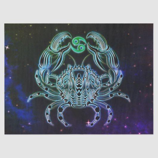 kanker het krab zodiale weefselpapier tissuepapier (Voorkant)