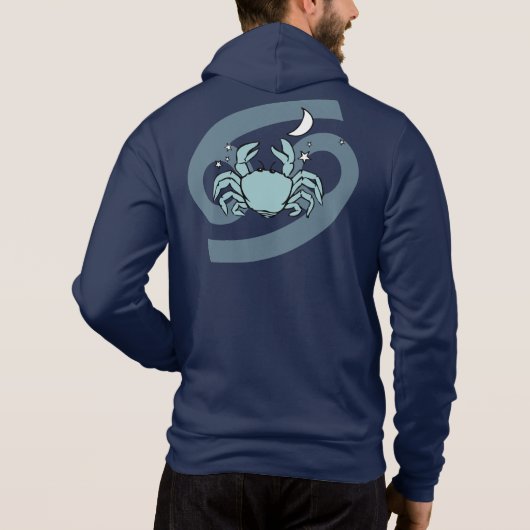 Kanker het mannen jasje van de Crab zodiac Hoodie (Achterkant)