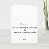 Kanker (het teken van de Dierenriem) Kaart (Achterkant)