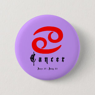 Kanker, horoscoop, dierenriem, astrologie ronde button 5,7 cm