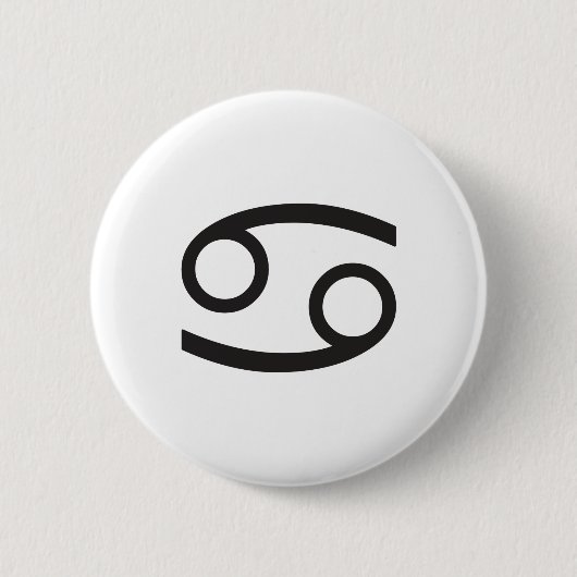 KANKER, HOROSCOPE SYMBOOL RONDE BUTTON 5,7 CM (Voorkant)