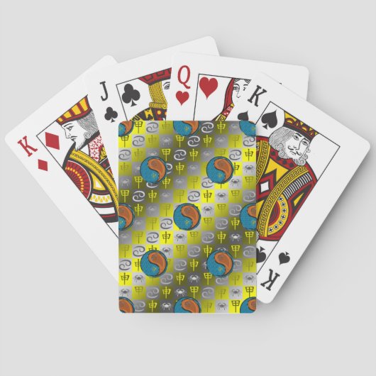 Kanker & Houten Aap Pokerkaarten (Achterkant)
