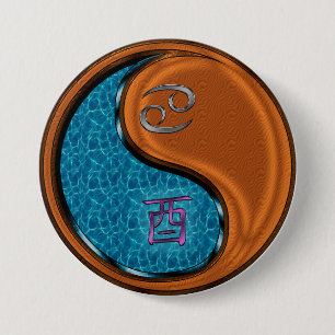 Kanker & Houten Haan Ronde Button 7,6 Cm