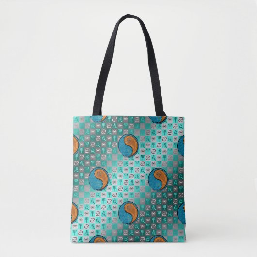 Kanker & Houten Hond Tote Bag (Voorkant)