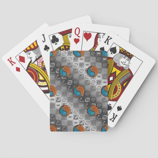 Kanker & Houten Konijn Pokerkaarten (Achterkant)