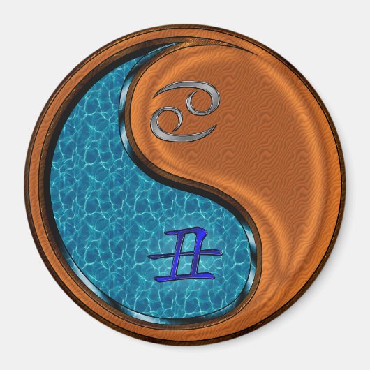 Kanker & Houten Os Magneet (Voorkant)