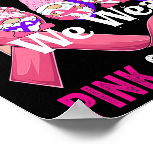 Kanker Huiselijk Geweld Bewustzijn Roze Paarse Rib Poster (Hoek)