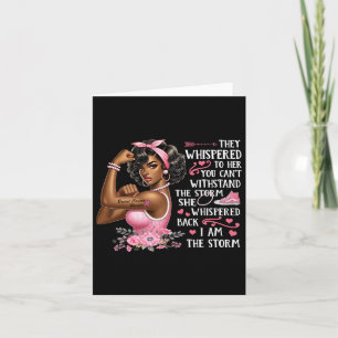 Kanker Ik ben het Storm Zwarte Vrouwen We Draag Ro Kaart