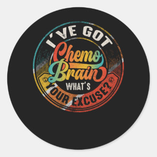 Kanker ik heb Chemo Brain... wat is je excuus? Ronde Sticker