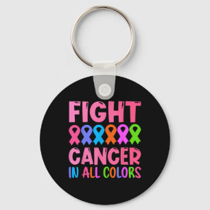 Kanker in alle kleuren lint Borstkanker bewustzijn Sleutelhanger