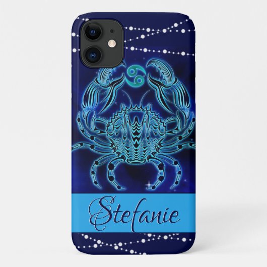 Kanker in Dark Blue Hoesje-Mate iPhone Case (Achterkant)