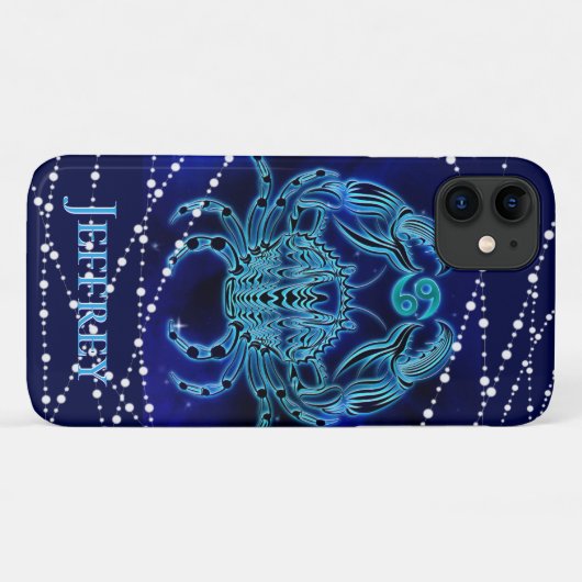 Kanker in donkerblauw II Case-Mate iPhone Case (Achterkant (horizontaal))