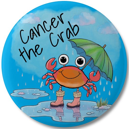Kanker in het sterrenbeeld Krabdierenriem Ronde Button 5,7 Cm