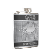 Kanker in zwart en zilvervlees heupfles (Rechts)