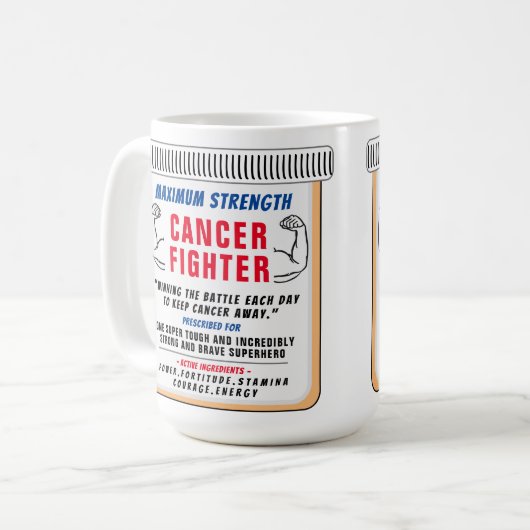 Kanker Inspirerend Gift Coffee Mok (Voorkant links)